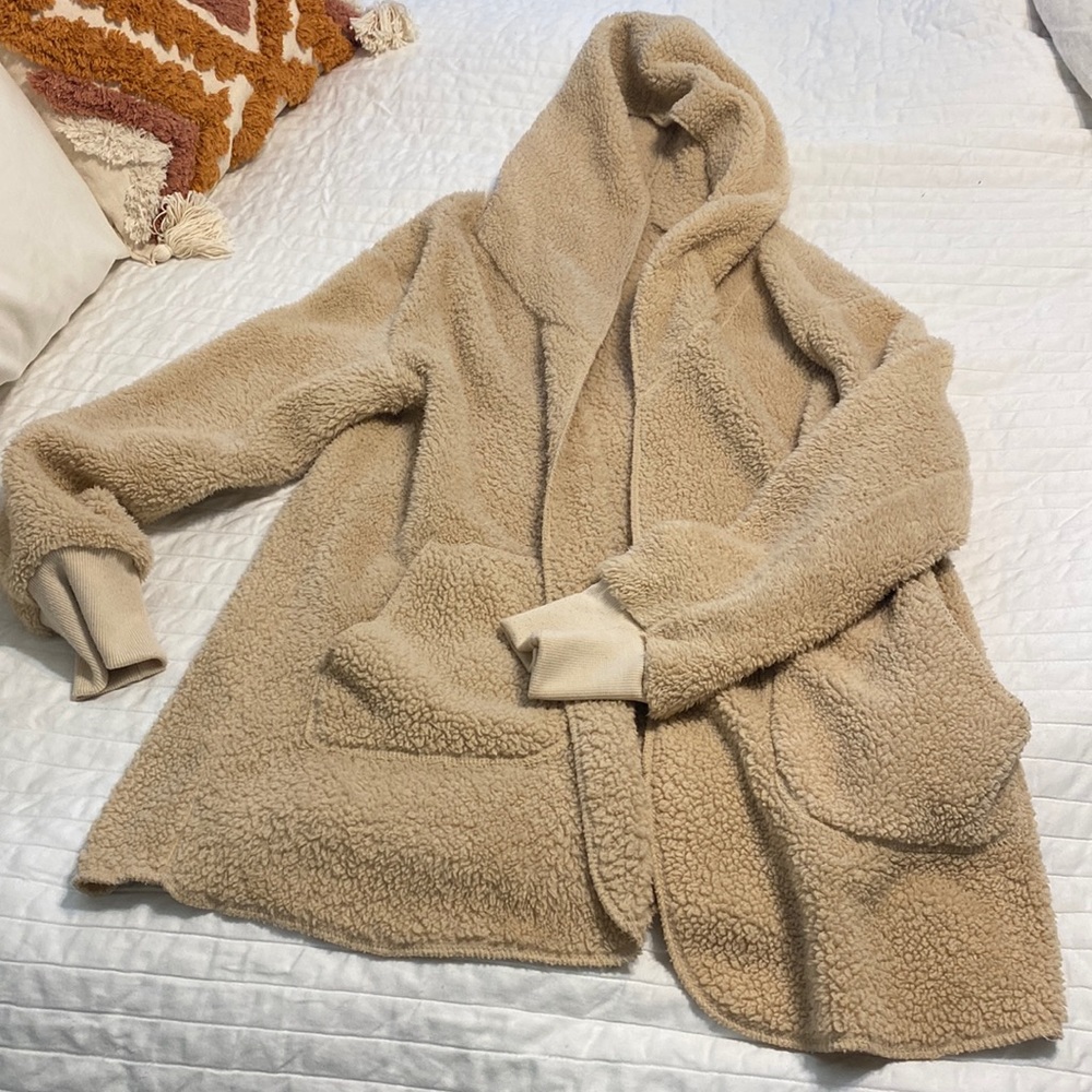 Faux Sherpa hooded jacket